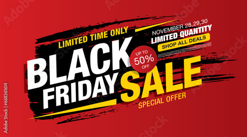 Black friday sale banner layout design