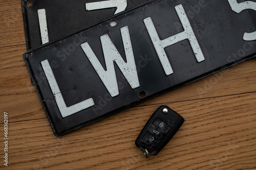 Wallpaper Mural Czarne tablice rejestracyjne. Torontodigital.ca