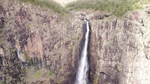 Drone Footage of Wallaman Falls in Girringun National Park, Queensland, Australia