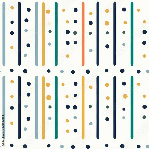 Minimalist Stripes and Dots Harmony Pattern