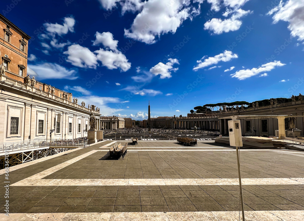 St. Peter's Square in Rome, Italy.