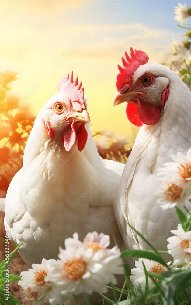 Fototapeta premium chicken and egg