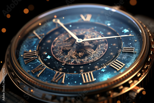 Astronomical clock, A quantum clock measuring time with incredible precision, highlighting the use of quantum technology in timekeeping