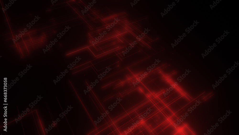 3D rendering of a digital neon mesh made of bright lines and dots 3D rendering of a digital neon mesh made of bright lines and dots