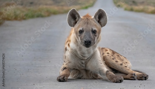 portrait of a hyena