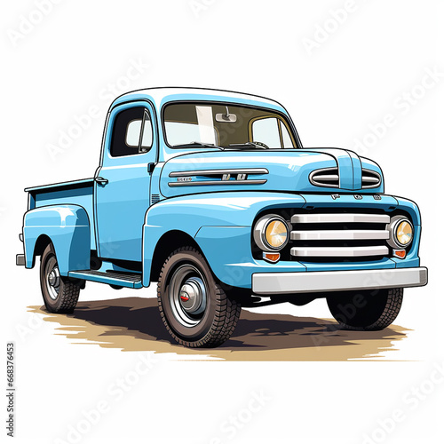 Classic pickup truck in pristine condition © Cemile