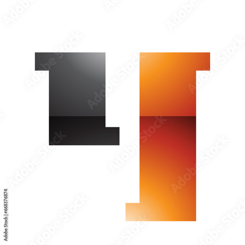 Free Download Orange and Black Glossy Stamp Shaped Letter Y Icon - GFXLoad