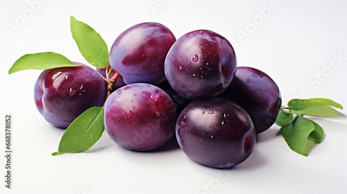 plum with white background
