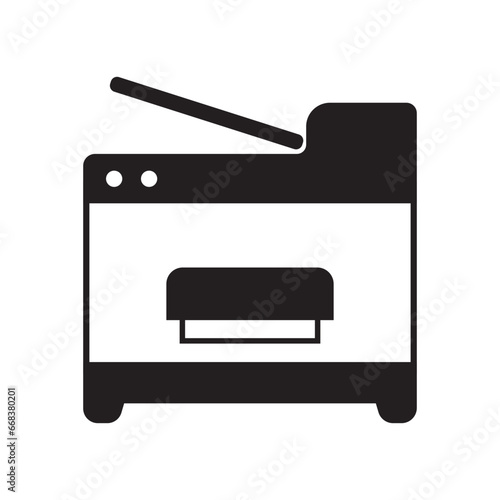 photocopy machine icon logo vector design template