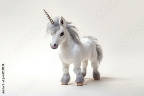 fantasy baby unicorn isolated on white background