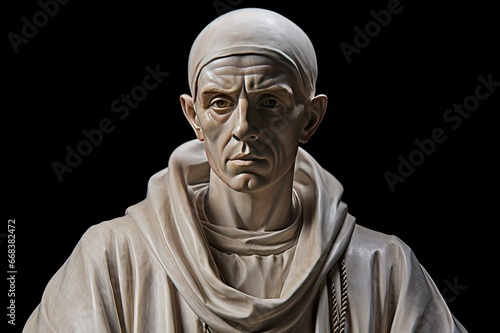 William of Ockham statue portrait, medieval thinker, philosopher