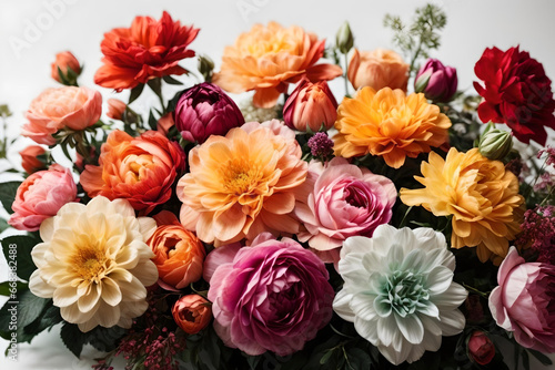 Natural Wild Picked FLowers on a White Background