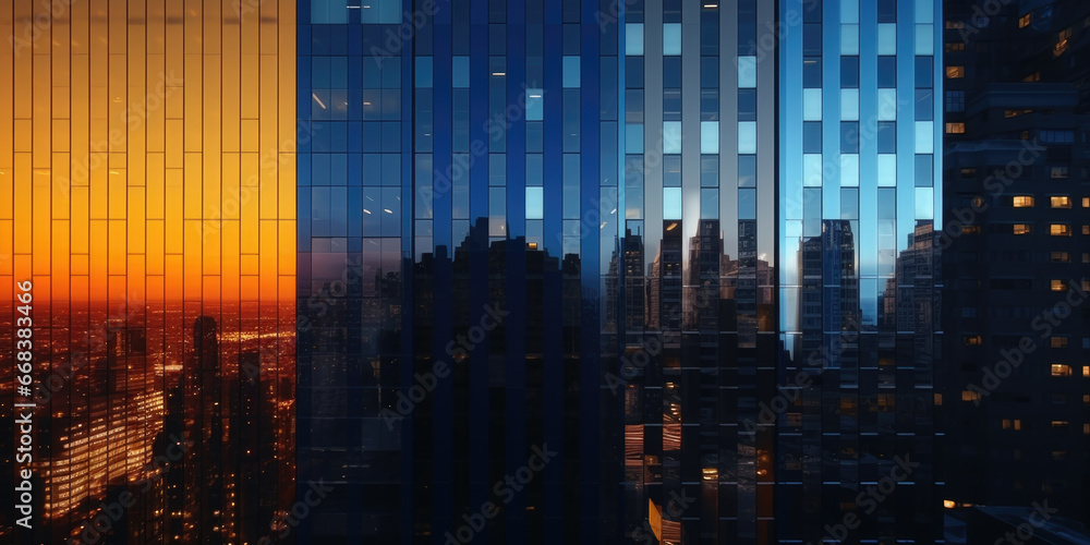 A captivating view of a city from a high rise building. Perfect for showcasing the vibrant energy and urban landscape of a bustling city. Ideal for websites, brochures, and advertisements