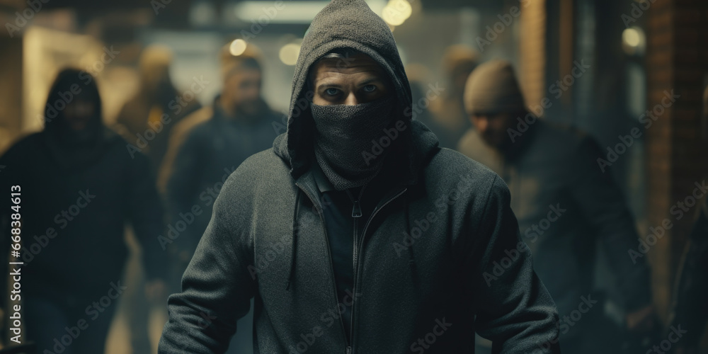 A picture of a man wearing a black hoodie A picture of a man wearing a black hoodie