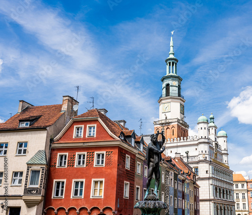 Old Market with tourists in Poznan