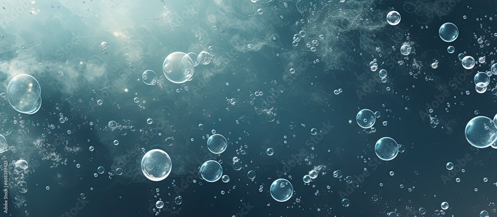 Rough surface of water with bubbles - obrazy, fototapety, plakaty 