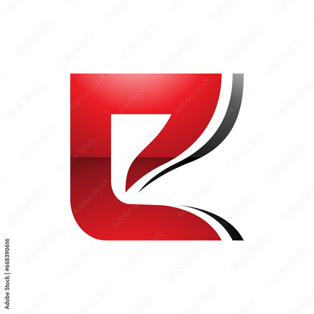 Red and Black Wavy Layered Glossy Letter E Icon Red and Black Wavy Layered Glossy Letter E Icon