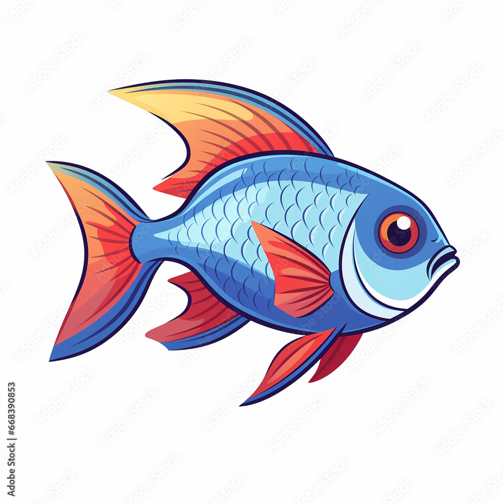 Fish illustration for science textbooks