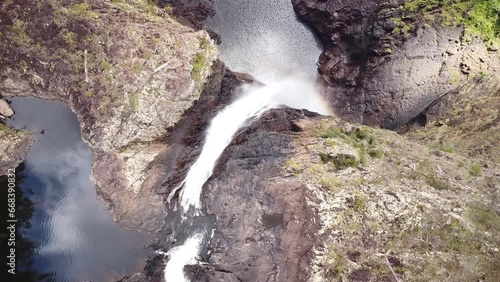 Drone Footage of Wallaman Falls in Girringun National Park, Queensland, Australia