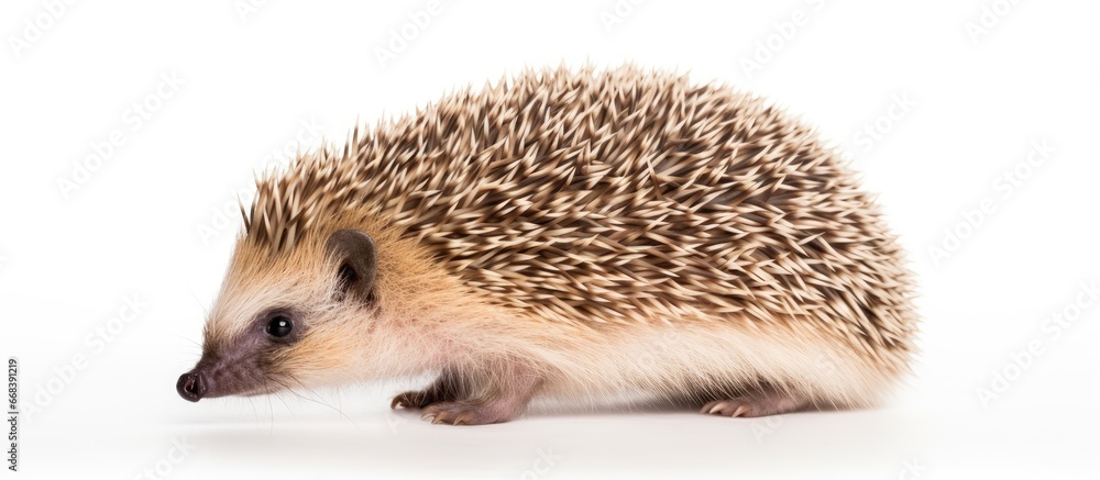 Obraz premium Hedgehog alone on a blank backdrop