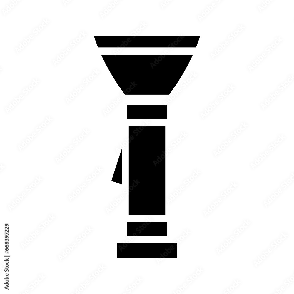 Black Abstract Simplified Flashlight Icon Black Abstract Simplified Flashlight Icon
