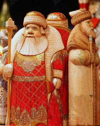 Russian wooden dolls at the Christmas market