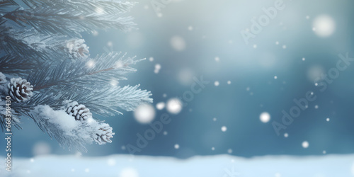 blue christmas background with snowflakes © Randall