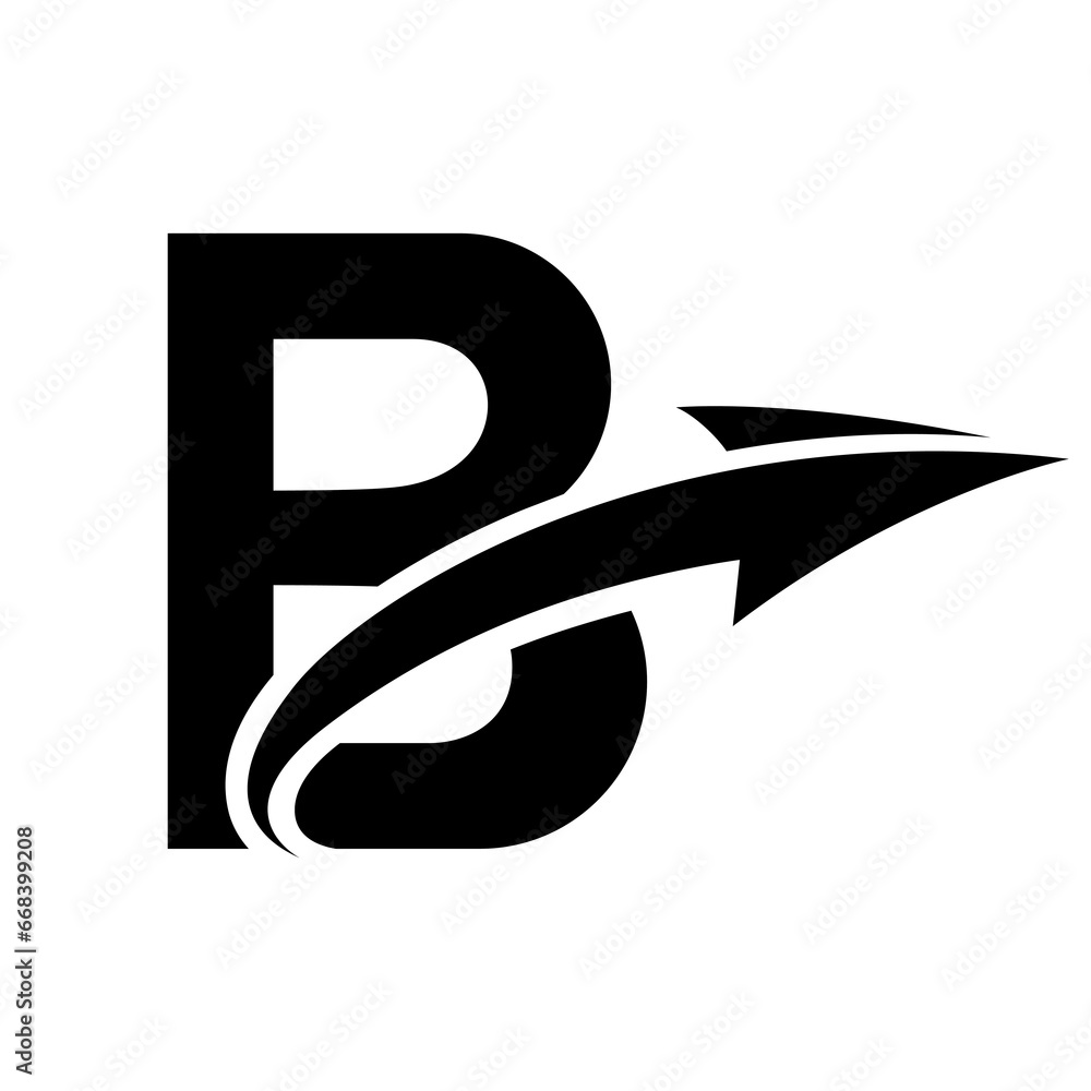 Black Uppercase Letter B Icon with an Arrow Black Uppercase Letter B Icon with an Arrow