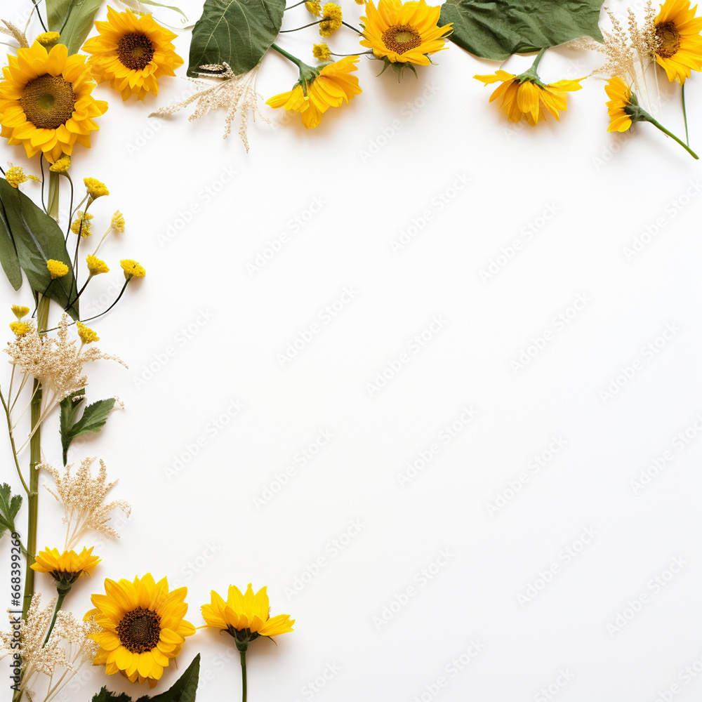 Sunflower border to inspire you to be happy