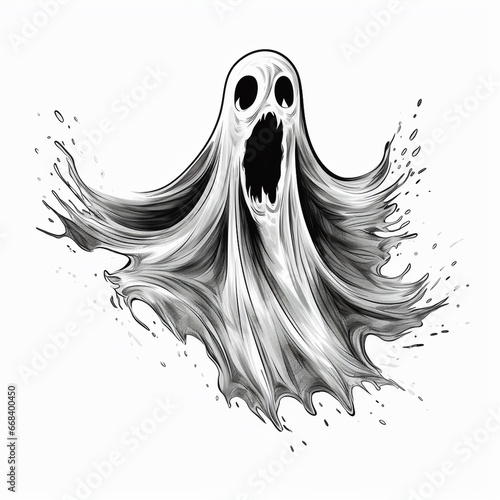 Funny Halloween Ghosts Playful Flat Design