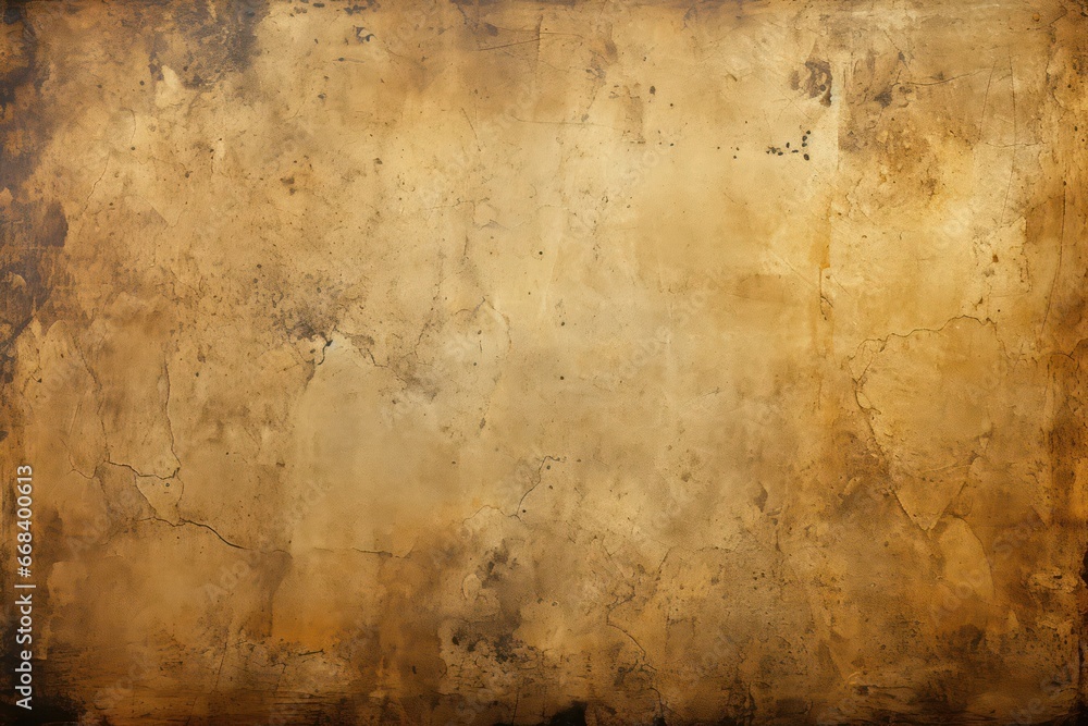 Faded antique parchment distressed surface aged texture background.