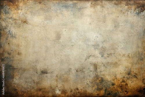 Faded antique parchment distressed surface aged texture background.