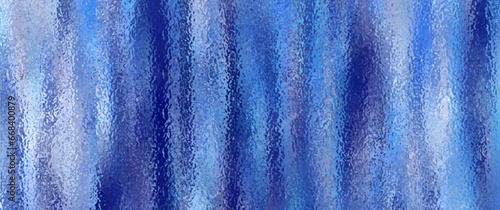 Blue glass vector background for flyers, cards, poster, cover design. Christmas backdrop. Ice. Blurred stained glass window. Merry Christmas! Happy New Year! Winter template for design. Color glass.	