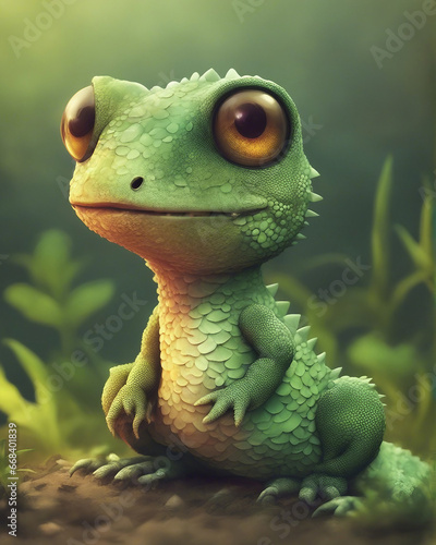 Lizard baby cute cartoon character © Murad Mohd Zain
