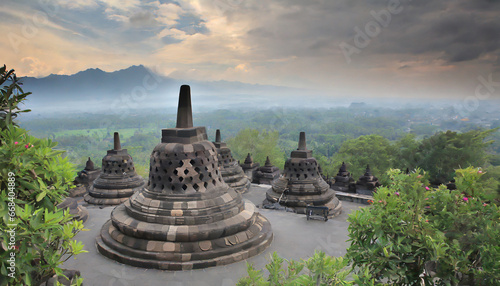 famous borobudur temple in mungkid indonesia natural