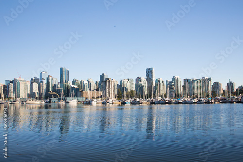 Beautiful view of Vancouver Bay in Vancouver  Canada