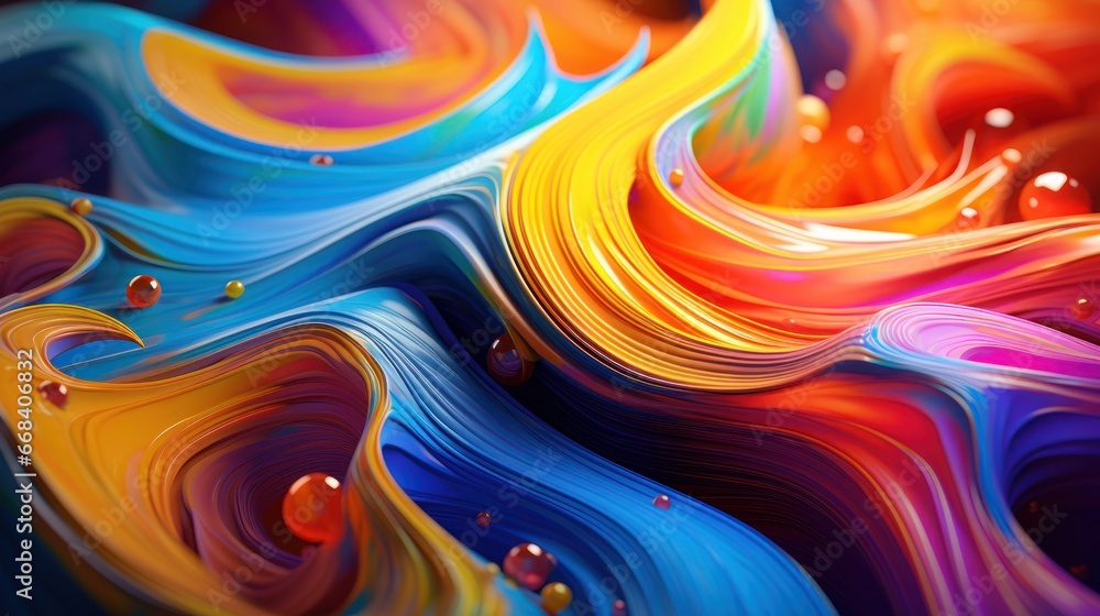 Fototapeta premium Vibrant swirls of color seamlessly blending into art