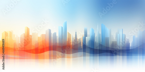 Abstract skyline based concept for background. 