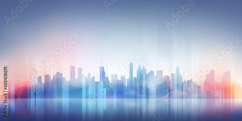 Abstract skyline based concept for background. 