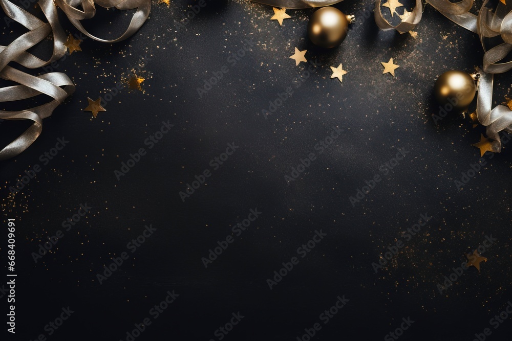 christmas background and border flat lay style and copy space, generative ai christmas background and border flat lay style and copy space, generative ai