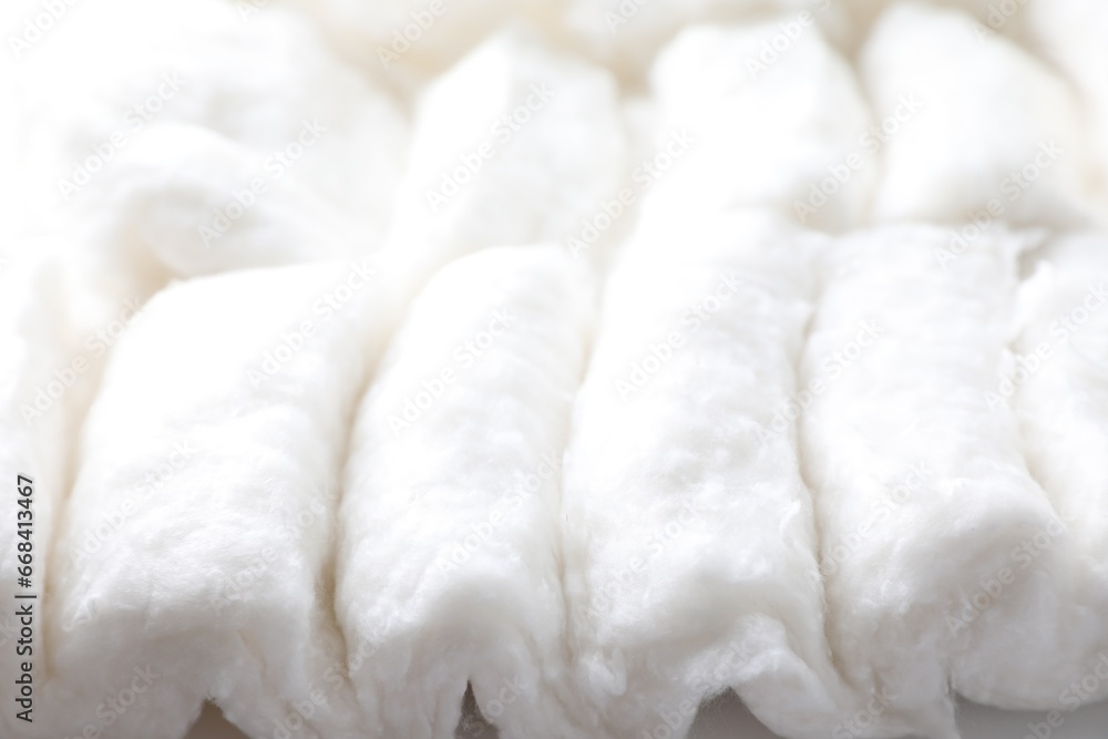 Closeup view of soft clean cotton wool Closeup view of soft clean cotton wool