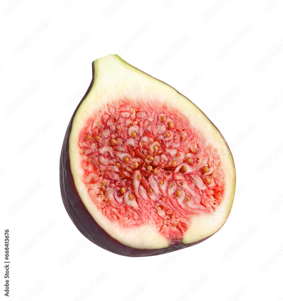 Half of fresh fig isolated on white Half of fresh fig isolated on white