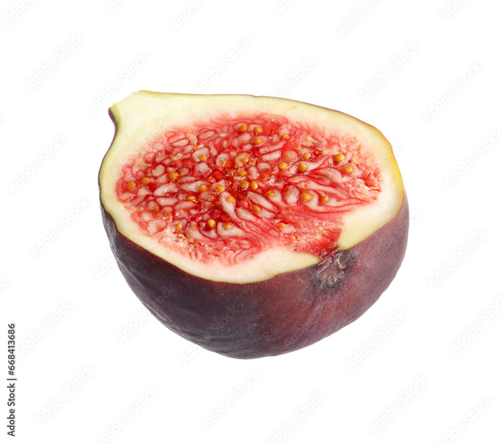 Half of fresh fig isolated on white Half of fresh fig isolated on white