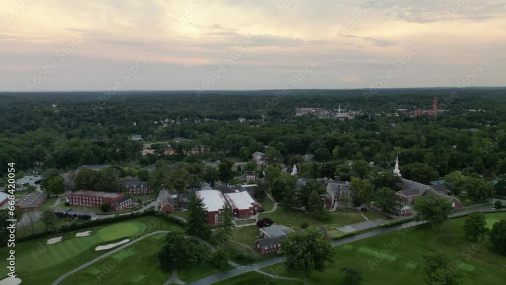 Aerial View of Valley Forge Military Academy at Sunset Aerial View of Valley Forge Military Academy at Sunset