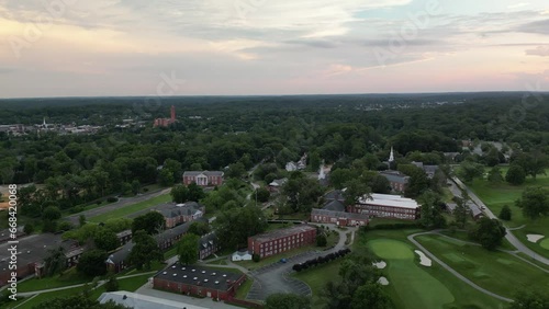 Aerial View of Valley Forge Military Academy at Sunset photo