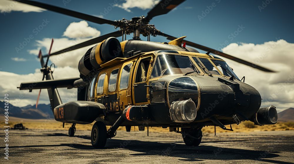 a photo of helicopter made with generative AI a photo of helicopter made with generative AI