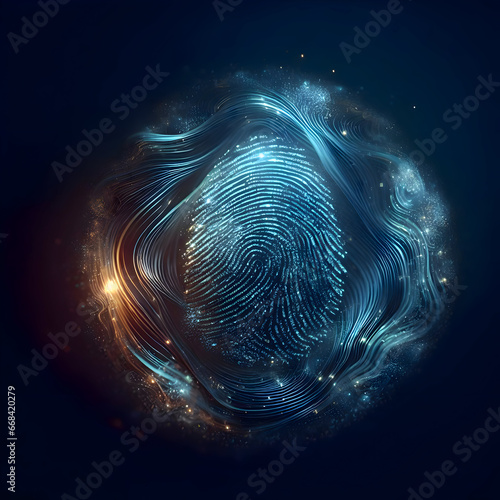 Shiny fingerprint abstract background