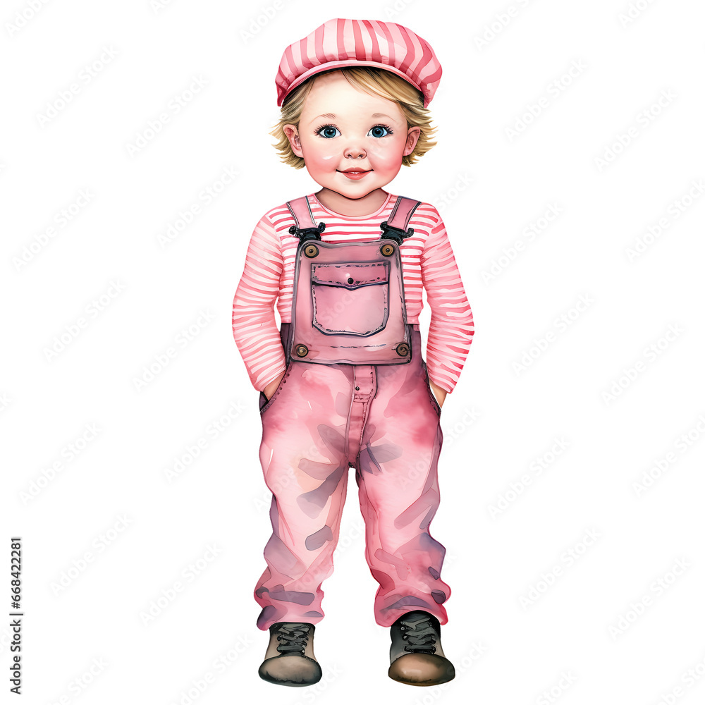 Watercolor Cute Baby Boy Valentine Clipart Illustration Watercolor Cute Baby Boy Valentine Clipart Illustration