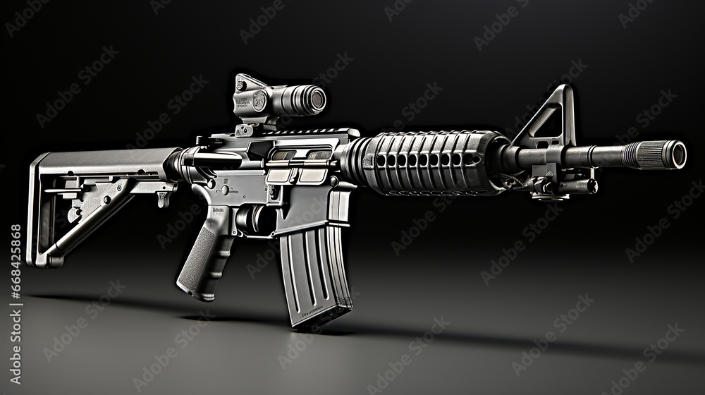 a photo of gun and bullets made with generative AI a photo of gun and bullets made with generative AI