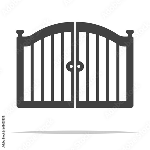 Gate icon transparent vector isolated